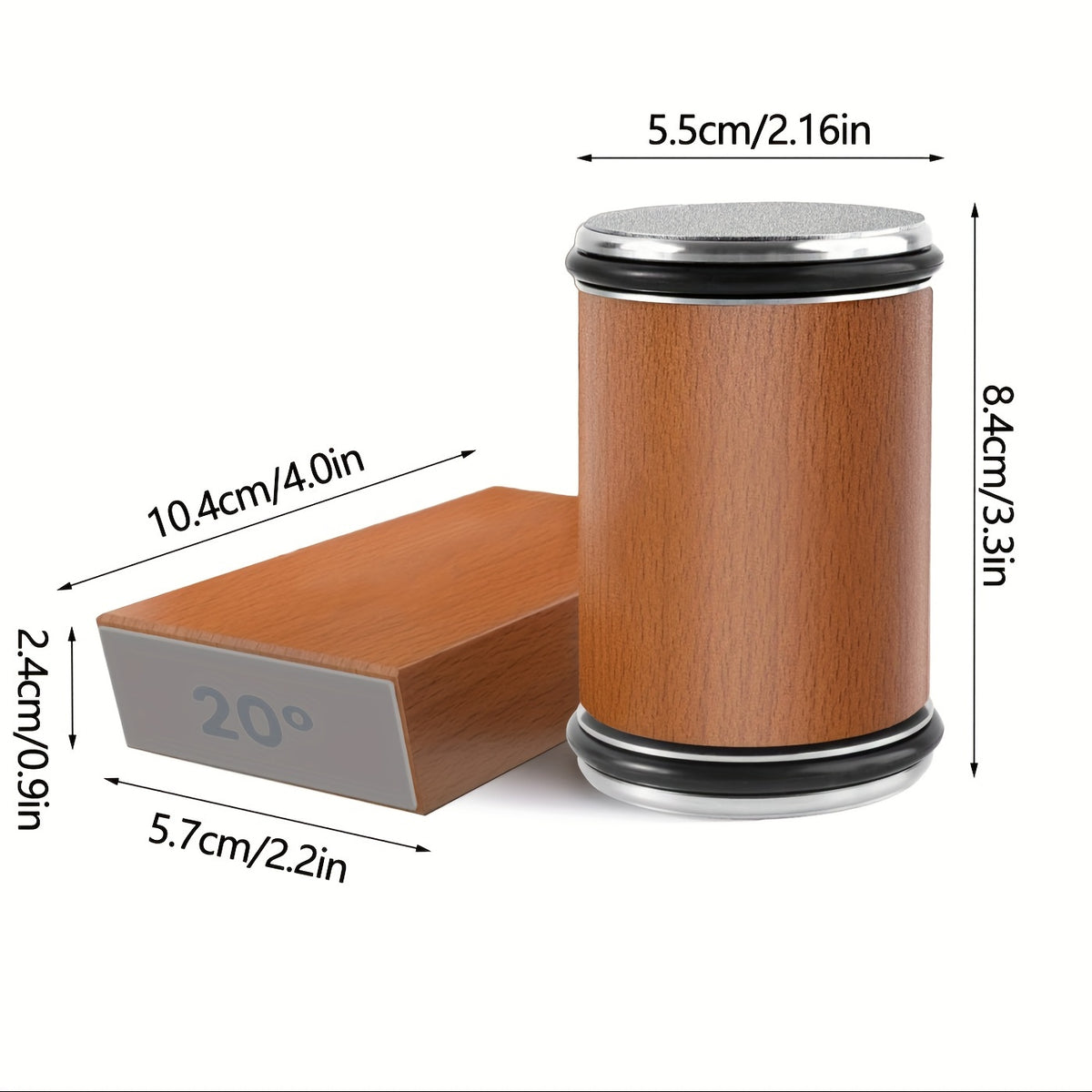 Roller Knife Sharpening Kit with Diamond, Dual-Grind Rolling Knife Sharpener, Sharpening Tool for Kitchen Knives, Tumbler Sharpener for Home