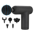 Portable Mini Massage Gun Deep Tissue Percussion Massager with 6 Speeds 5 Interchangeable Massage Heads Muscle Massager for Athletes Office Gym Travel