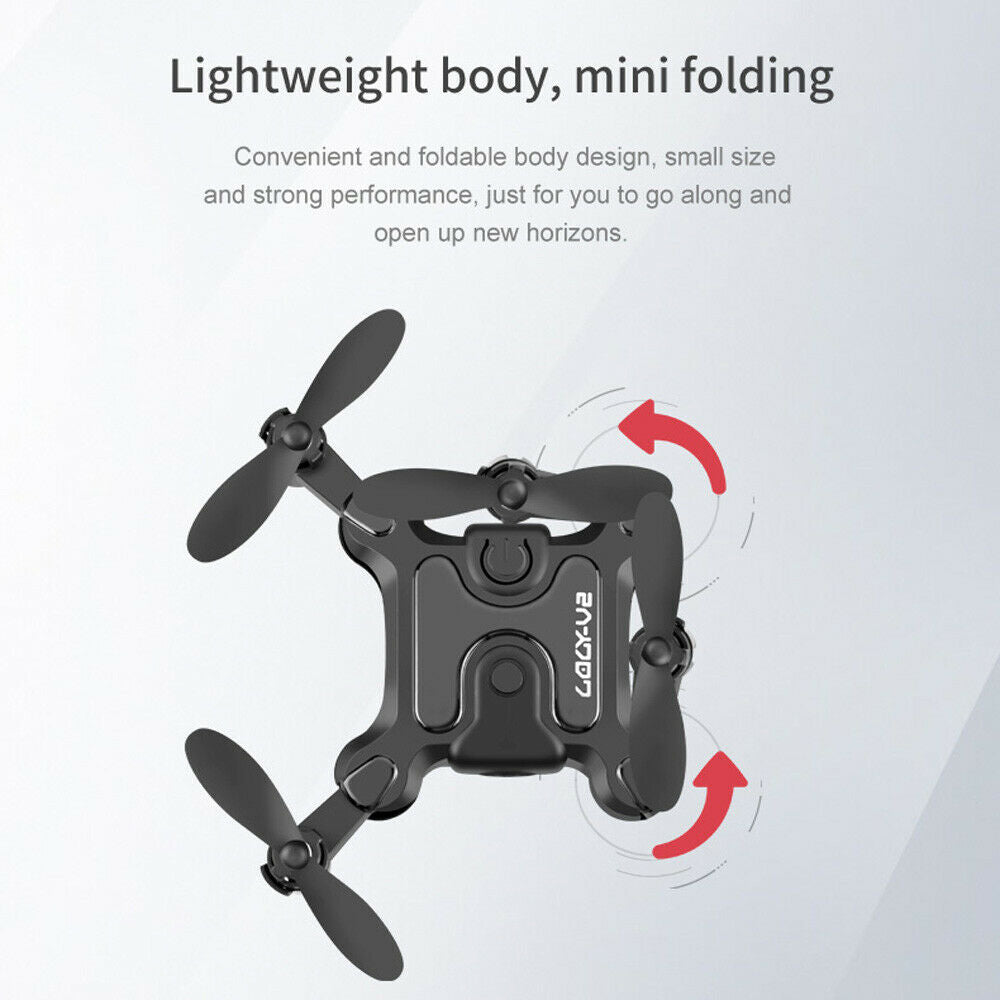US V2 Mini RC Drone Selfie WIFI FPV with HD Camera Foldable Arm RC Quadcopter Toy.Logistics Is Randomly Sent by UPS, USPS,UNI,GOFO.
