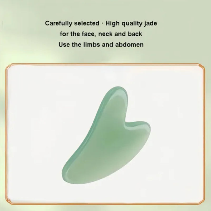 Gua Sha Board 2PCS Massage Stone for Facial Body Skincare Roller Scraping Massager Natural Resin Facial Lifting Scraper Neck anti Wrinkle Massager Tool