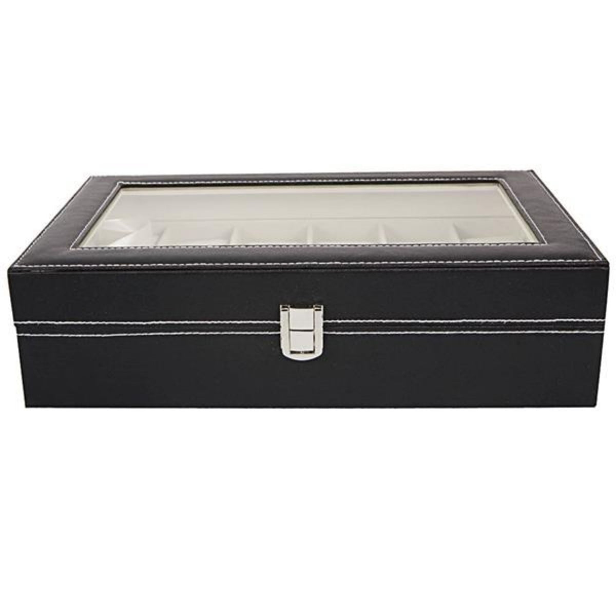 12 Slot Leather Watch Box Display Case Jewelry Organizer for Men Women