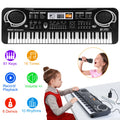 61 Keys Digital Music Electronic Keyboard Electric Piano Musical Instrument Kids Learning Keyboard with Microphone for Beginners Kids Girls Boys Adults