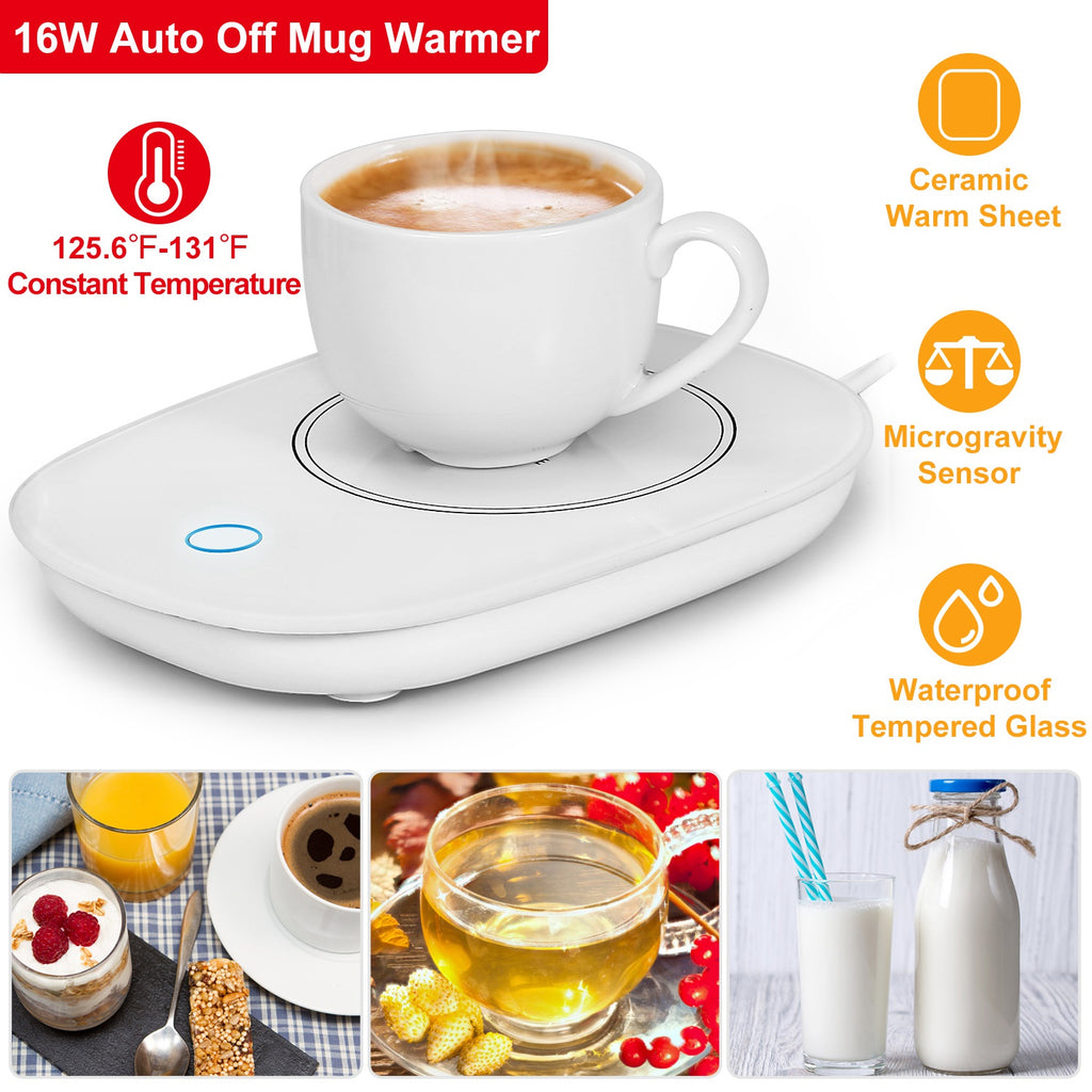 1Pc Coffee Mug Warmer Cup Warmer Auto Shut off Coffee Tea Milk Electric Heater Pad Office Home Desk Electric Beverage Warmer Mat