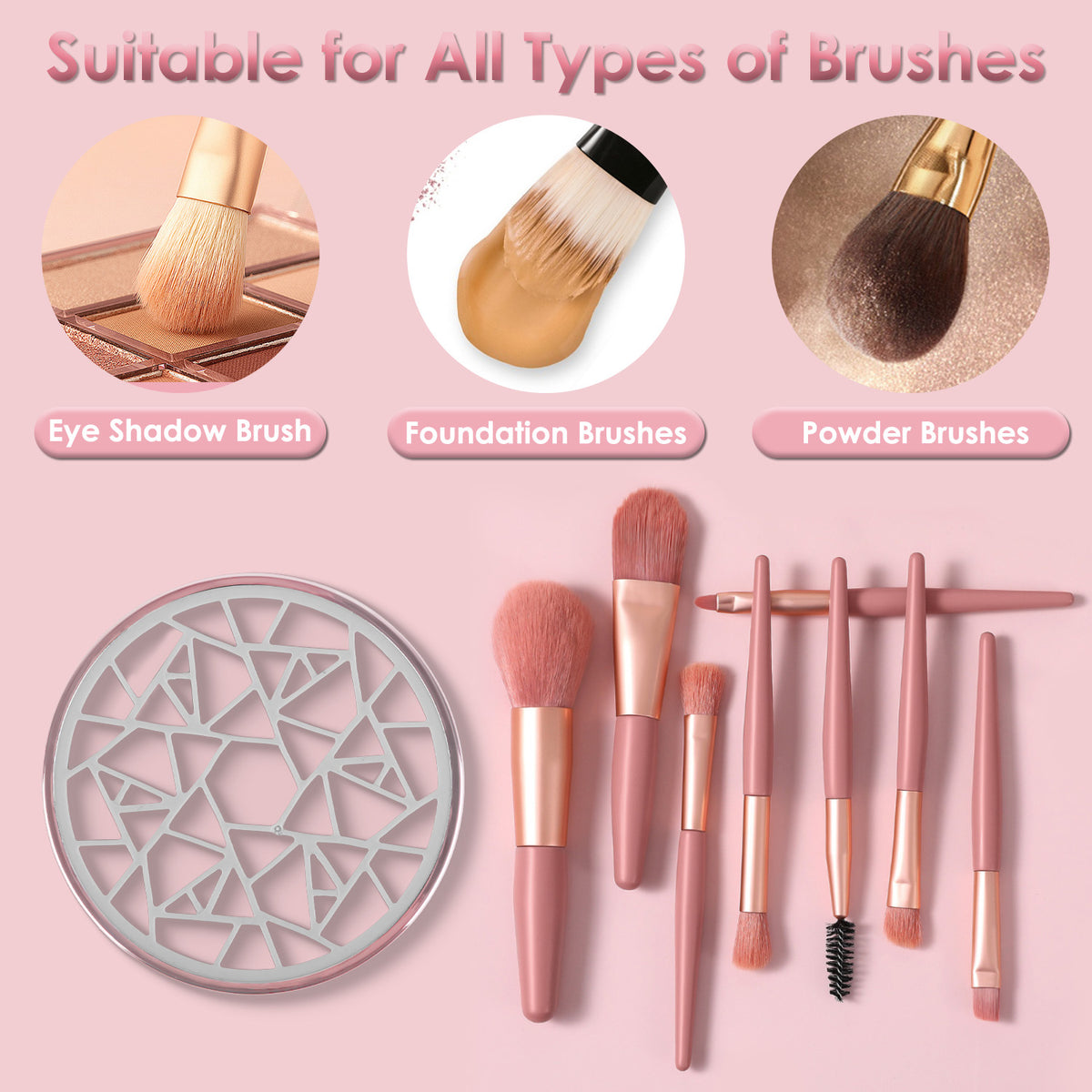 4 in 1 Electric Makeup Brush Cleaner USB Powered Automatic Brush Blender Machine with Timer Digital Display Cleaning Drying UV Disinfection Brush Storage for All Types of Brushes Valentines Day Gift