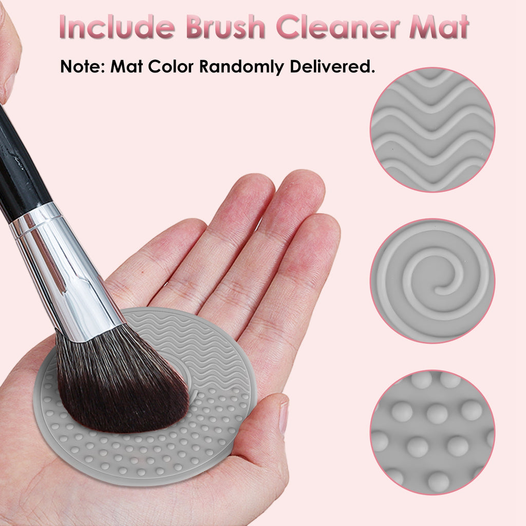 4 in 1 Electric Makeup Brush Cleaner USB Powered Automatic Brush Blender Machine with Timer Digital Display Cleaning Drying UV Disinfection Brush Storage for All Types of Brushes Valentines Day Gift