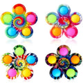 Fidget Spinner Toys 4 Pc Simple Popping Toy Pack Bubble Sensory